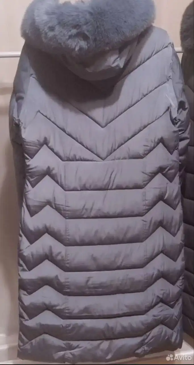 Женский пуховик синий и серый - Верхняя одежда (Одежда) в Москва