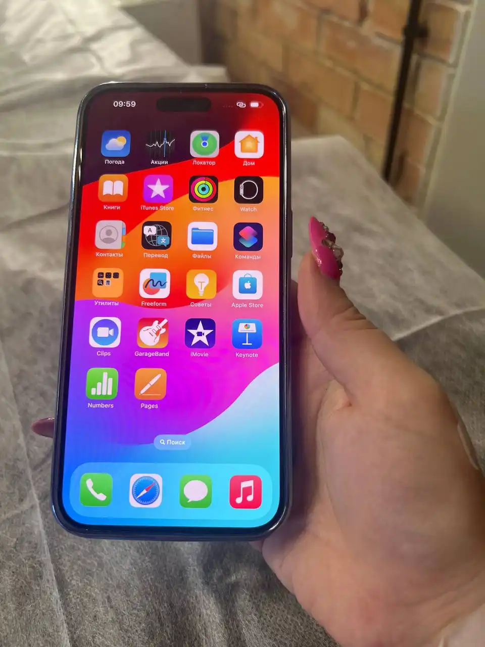 iPhone 15 Pro Max 256 ГБ синий с царапинами на корпусе - Смартфоны (Электроника) в Москва