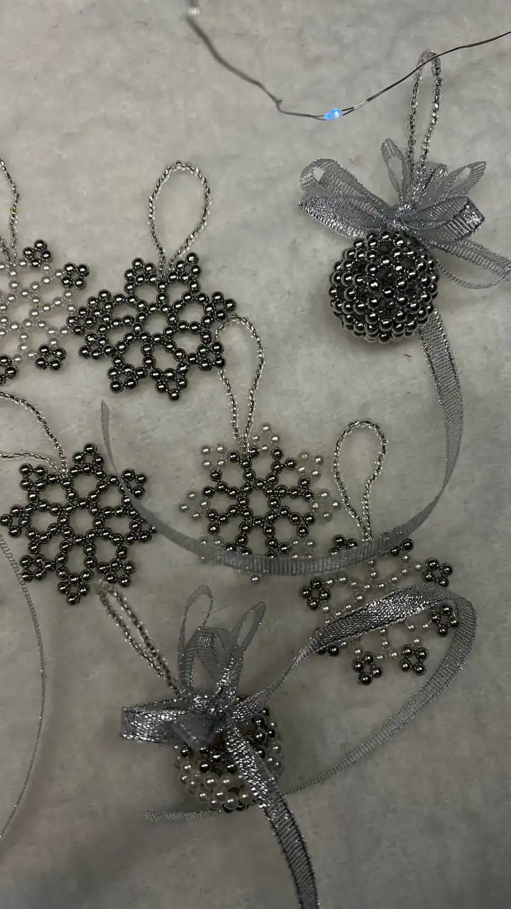 Набор елочных украшений ручной работы