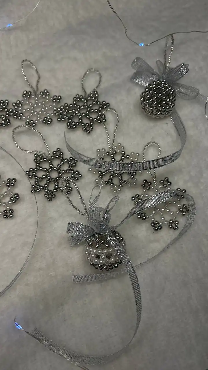 Набор елочных украшений ручной работы