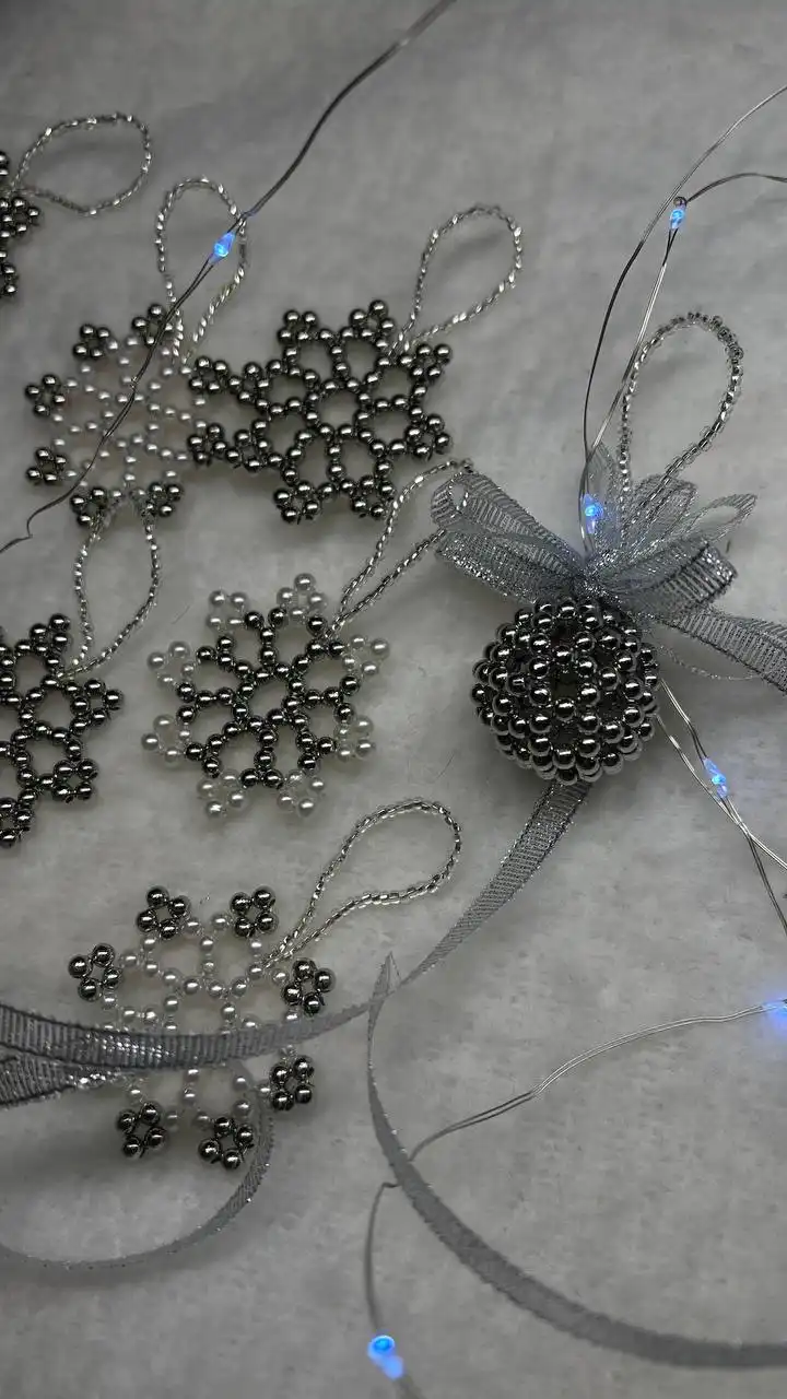 Набор елочных украшений ручной работы