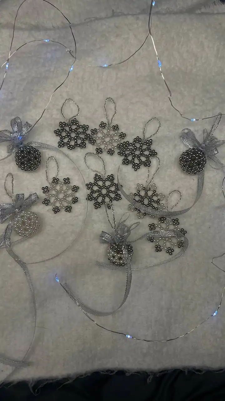 Набор елочных украшений ручной работы