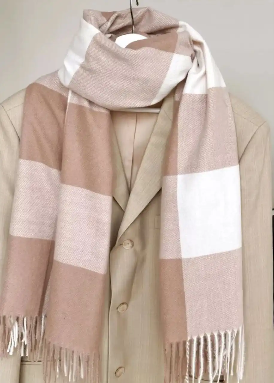 Женский эко кашемировый шарф-палантин с мелким браком