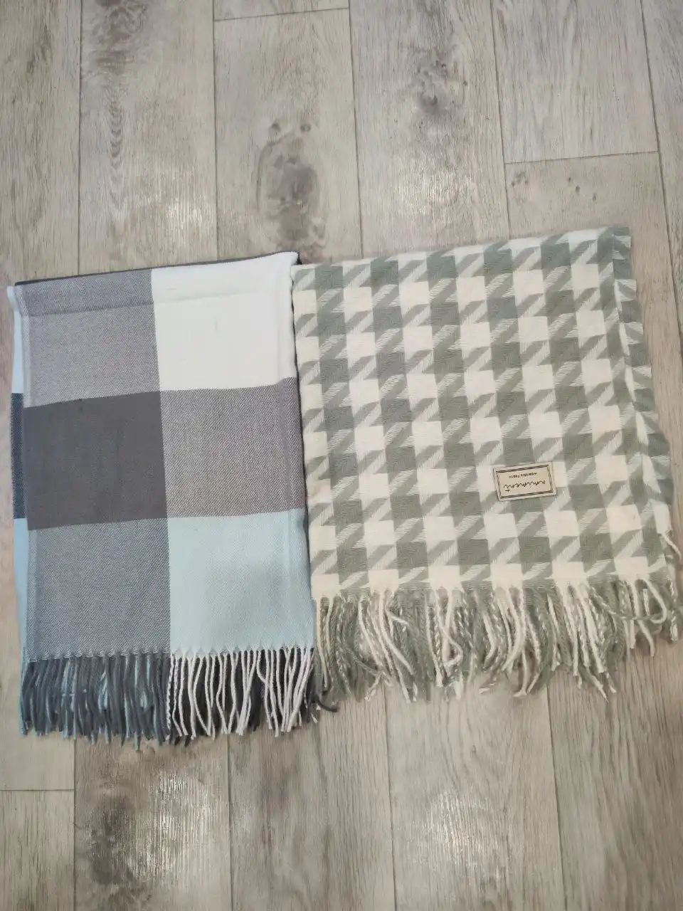 Женский эко кашемировый шарф-палантин с мелким браком