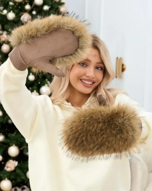 Новые меховые варежки - Одежда в Тольятти