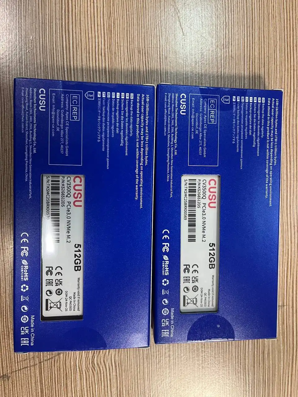 Новые SSD Cusu 512 ГБ