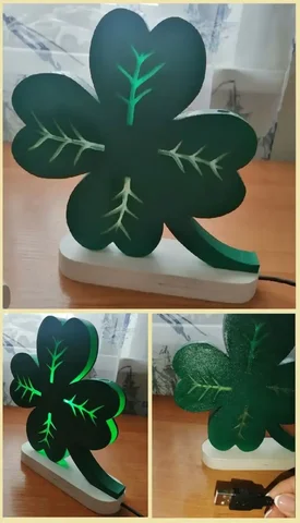 Ночник "клевер" ручной работы из дерева - Табак/Снюс в Тольятти