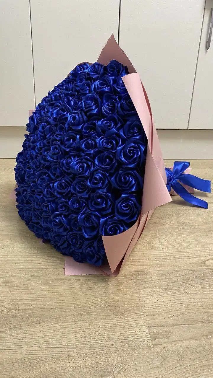 Букет из атласных лент ручной работы - Барахолка в Тольятти