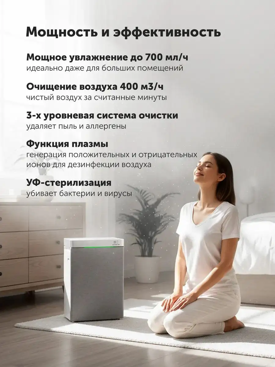 Очиститель+увлажнитель воздуха Polaris PPAT 02A Wi-Fi IQ Home - Климатическая техника (Для дома и дачи) в Тольятти
