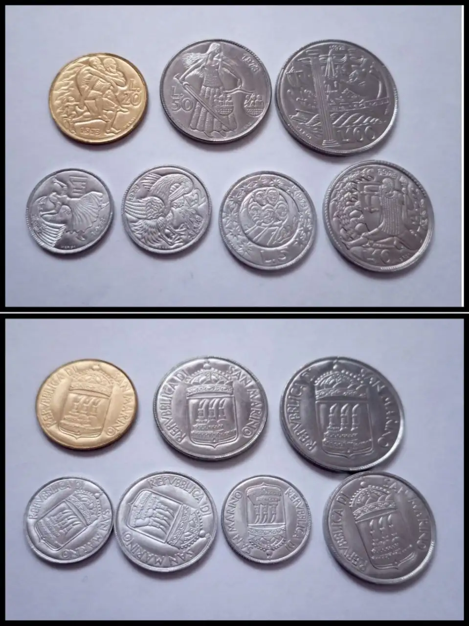 Лот из 7 старых монет Сан-Марино 1973 года - Нумизматика (Хобби и отдых) в Ростов-на-Дону