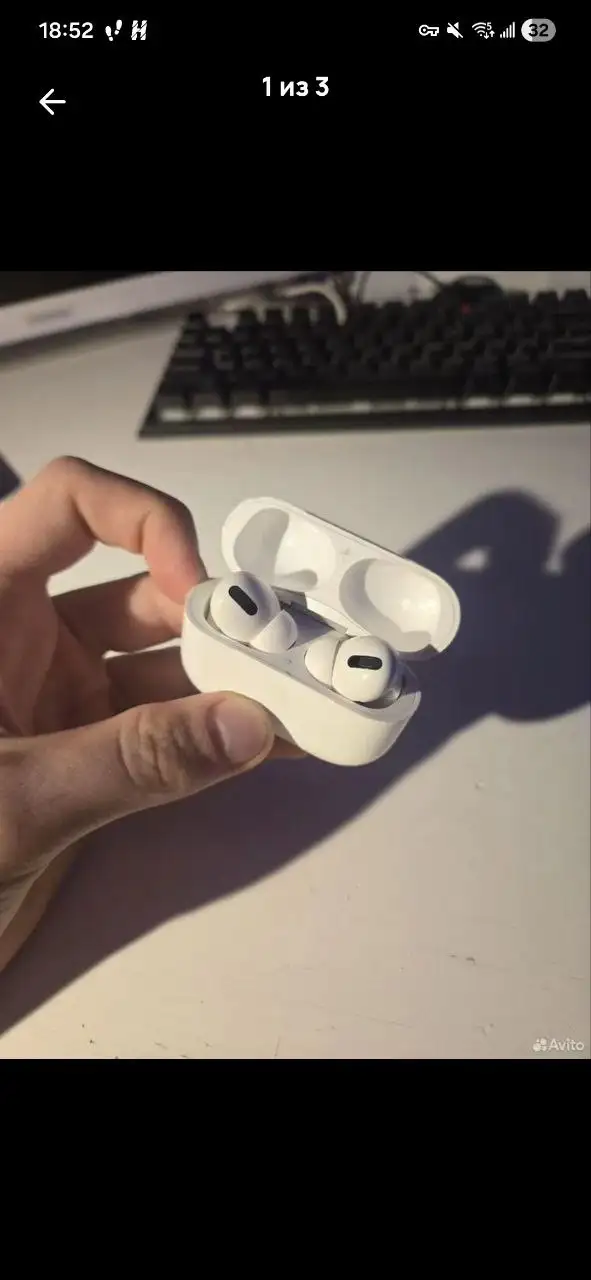 AirPods Pro 1 оригинал с неработающим шумодавом - Наушники и аудиотехника (Электроника) в Тольятти