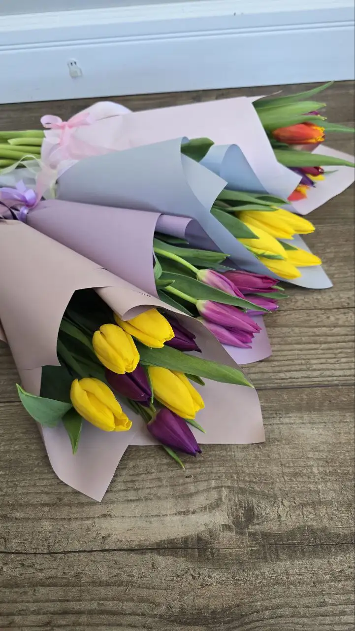 Тюльпаны к 8 марта с доставкой - Цветы (Барахолка) в Тольятти