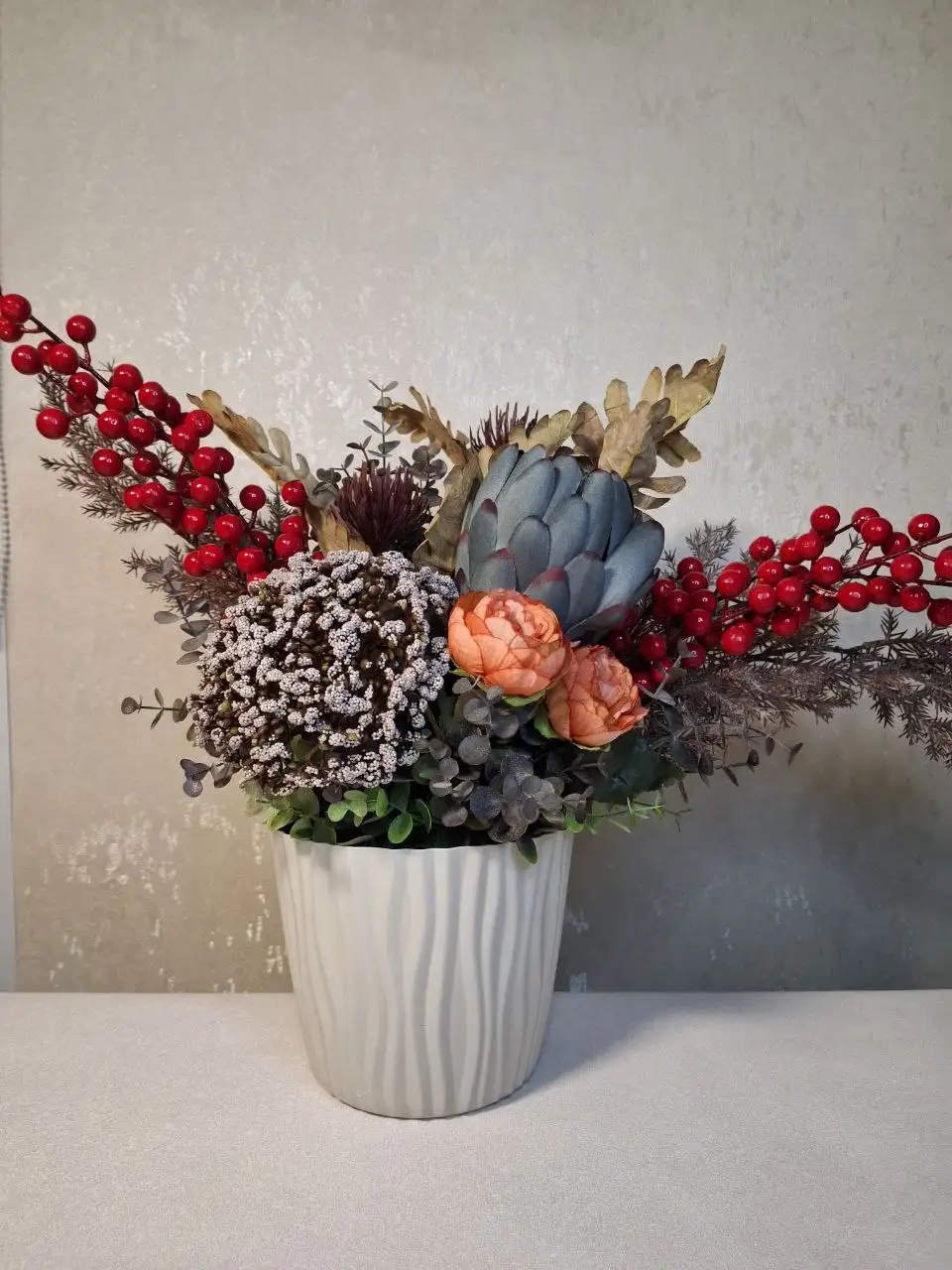 Композиции из сухоцветов и искусственных цветов с подарочными боксами - Цветы и флористика (Барахолка) в Тольятти