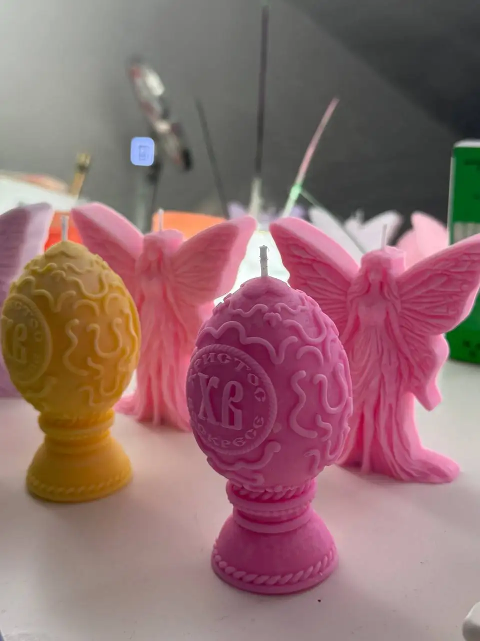 Пасхальные свечи ручной работы для декора и подарков - Рукоделие (Барахолка) в Тольятти