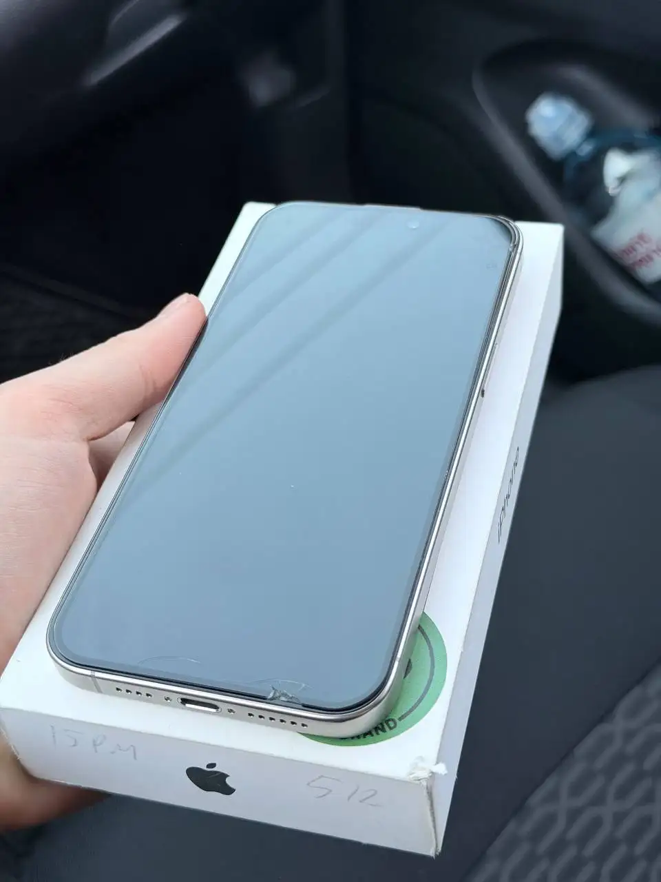 iPhone 15 Pro Max 512GB с треснувшим защитным стеклом - Смартфоны и телефоны (Электроника) в Тольятти