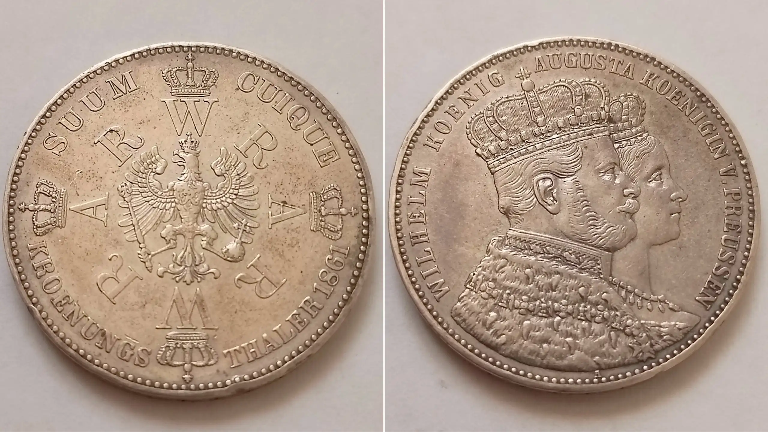Старая серебряная монета Пруссии 1 талер 1861 года "Свадебный" - Нумизматика (Барахолка) в Ростов-на-Дону