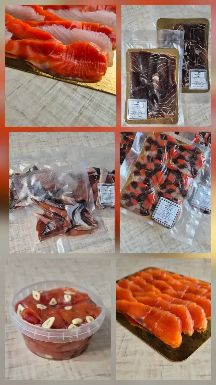 Продажа рыбных слабосолёных рулетов и нарезок