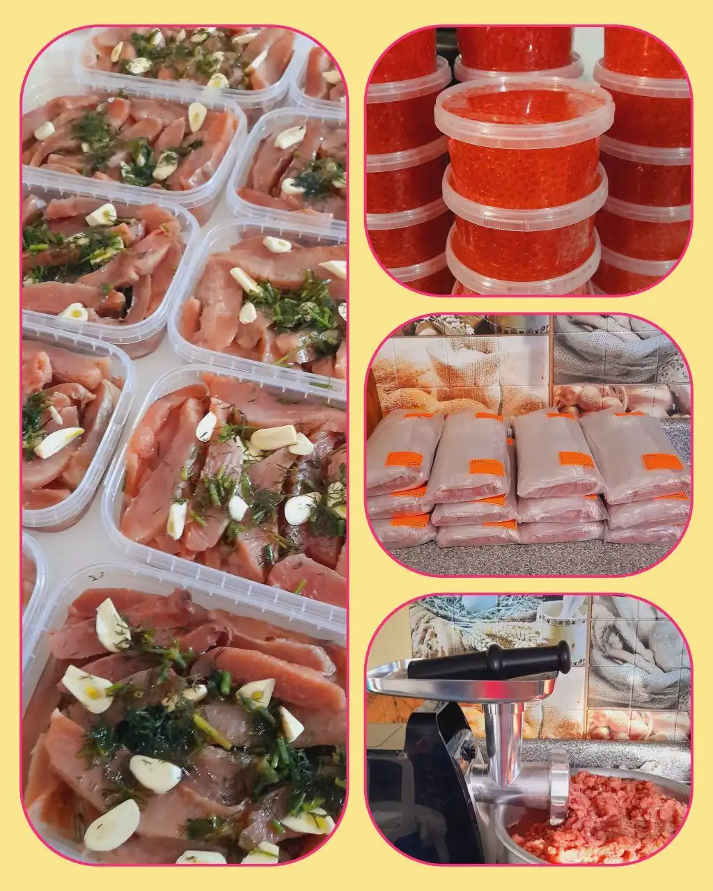 Продажа икры, пресервов и фарша