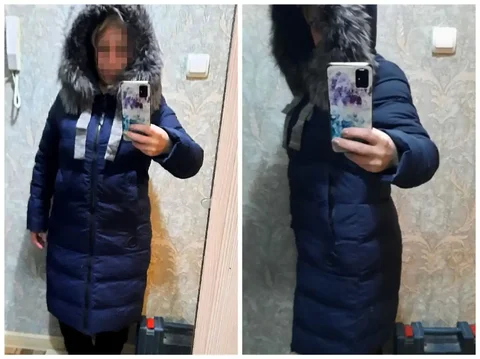 Пуховик 46 размера с натуральным мехом на капюшоне - Одежда в Южно-Сахалинск