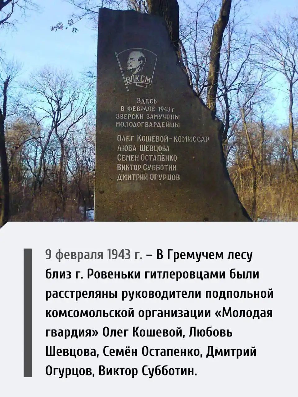 Исторический рассказ о подвиге Молодой гвардии в Краснодоне - Барахолка в Южно-Сахалинск