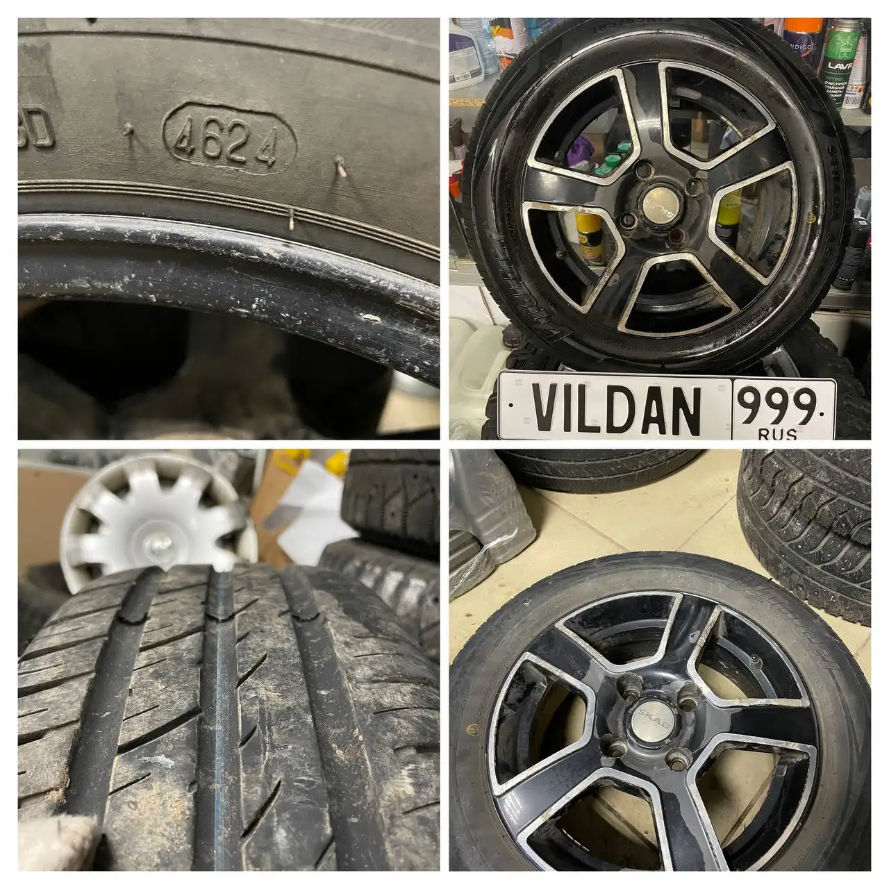 Литные диски Chevrolet Aveo с новой летней резиной - Запчасти (Авто) в Неизвестно