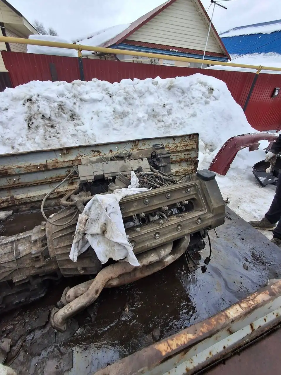 Продам мотор с коробкой от BMW E39 V8 3.5 - Автомобильные запчасти (Запчасти) в Уфа