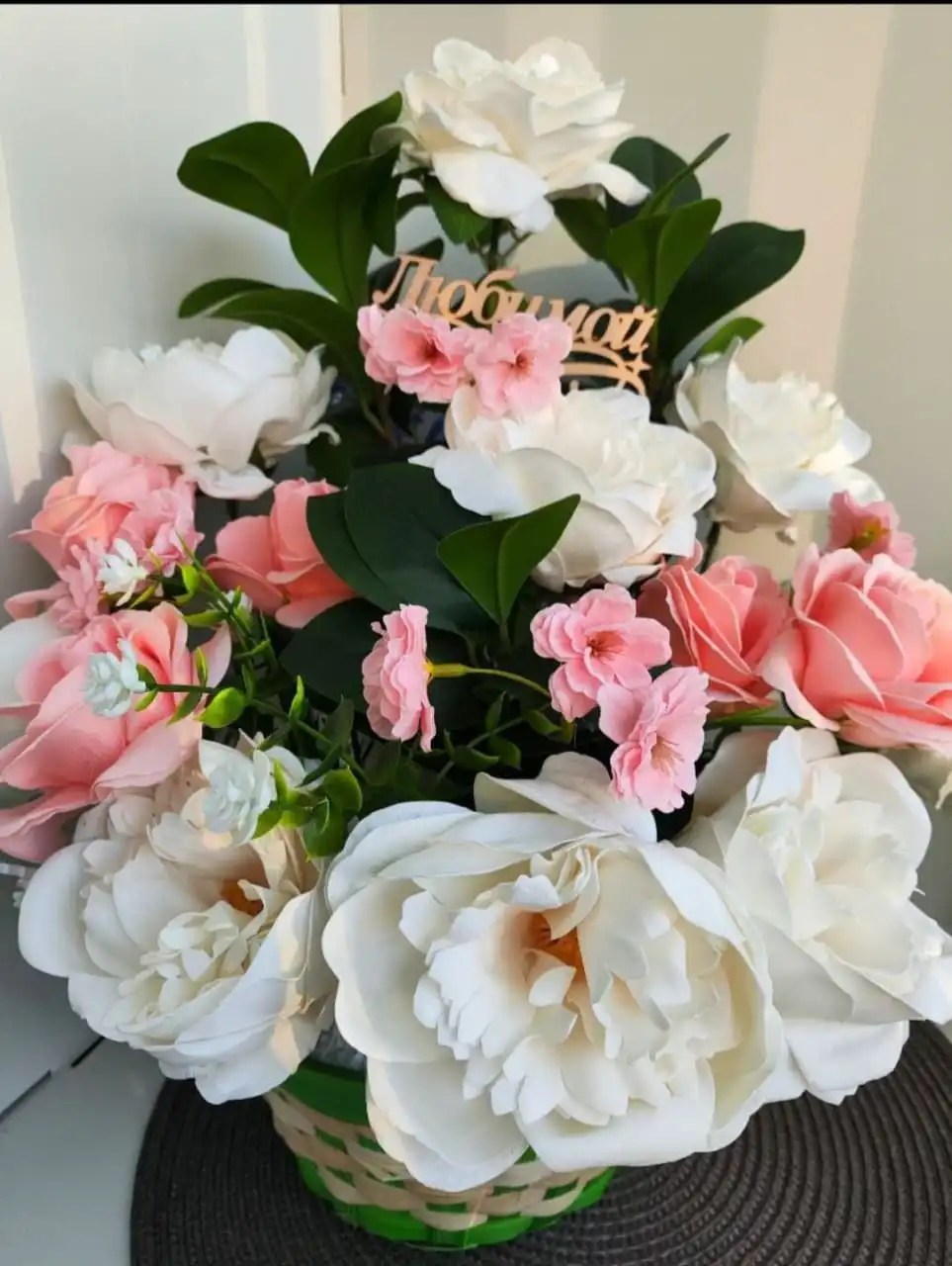 Композиция из мыльных цветов в плетёной корзине - Рукоделие и творчество (Хобби и отдых) в Ульяновск