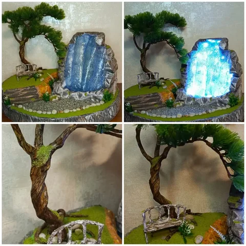 Эксклюзивный светящийся водопад ручной работы - Прокат в Ульяновск