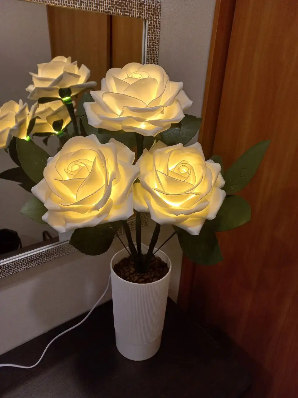 Светильник Белые розы 70 см - Светильники (Барахолка) в Ульяновск