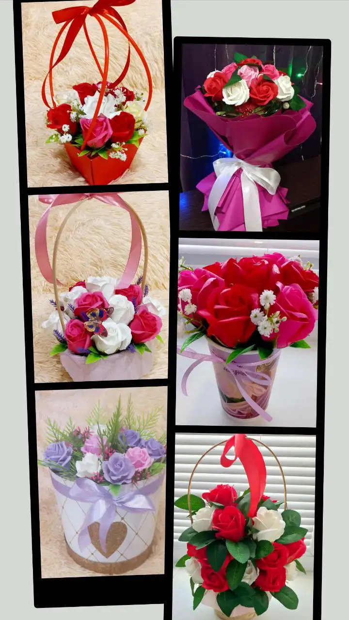 Букеты из мыльных роз, светящихся бабочек и атласных лент - Рукоделие (Хобби и отдых) в Ульяновск