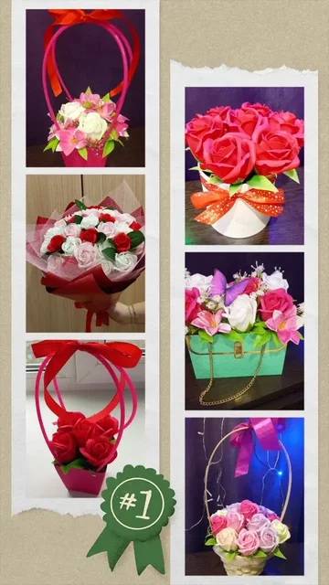 Букеты из мыльных роз, светящихся бабочек и атласных лент - Коллекционные куклы в Ульяновск