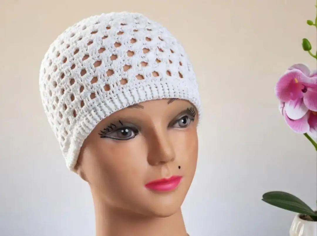 Шапочка крючком из хлопка - Головные уборы (Одежда) в Ульяновск