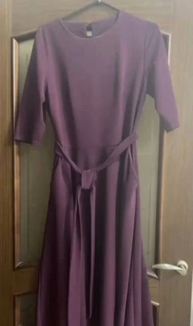 Стильное трикотажное платье ярко-вишневого цвета, размер 48 - Платья (Одежда) в Чита