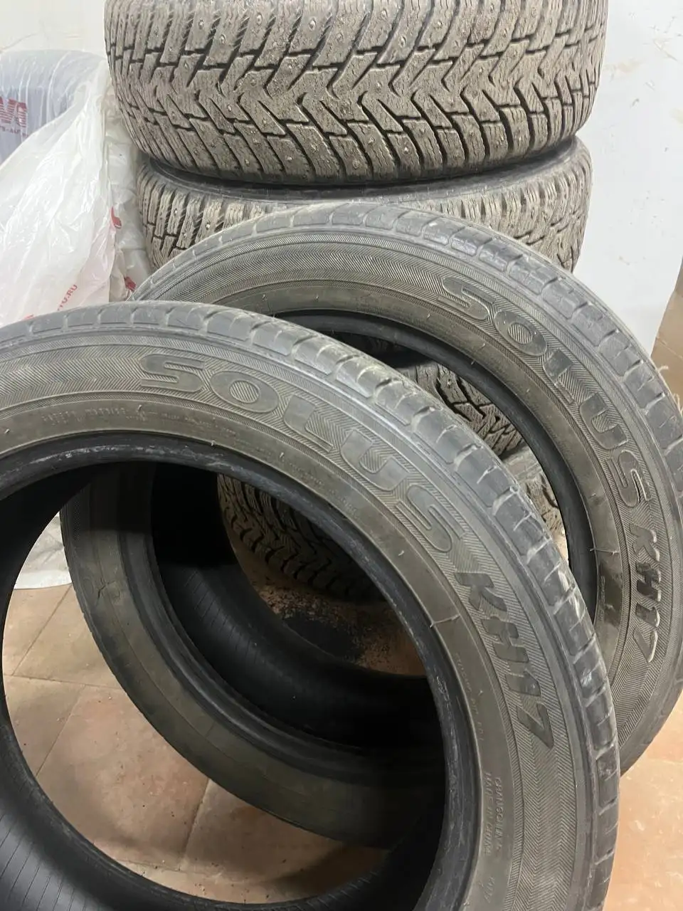 Продаю шины Kumho Solus KH17 195/55 R16 комплект 5 шт - Шины и диски (Авто) в Самара
