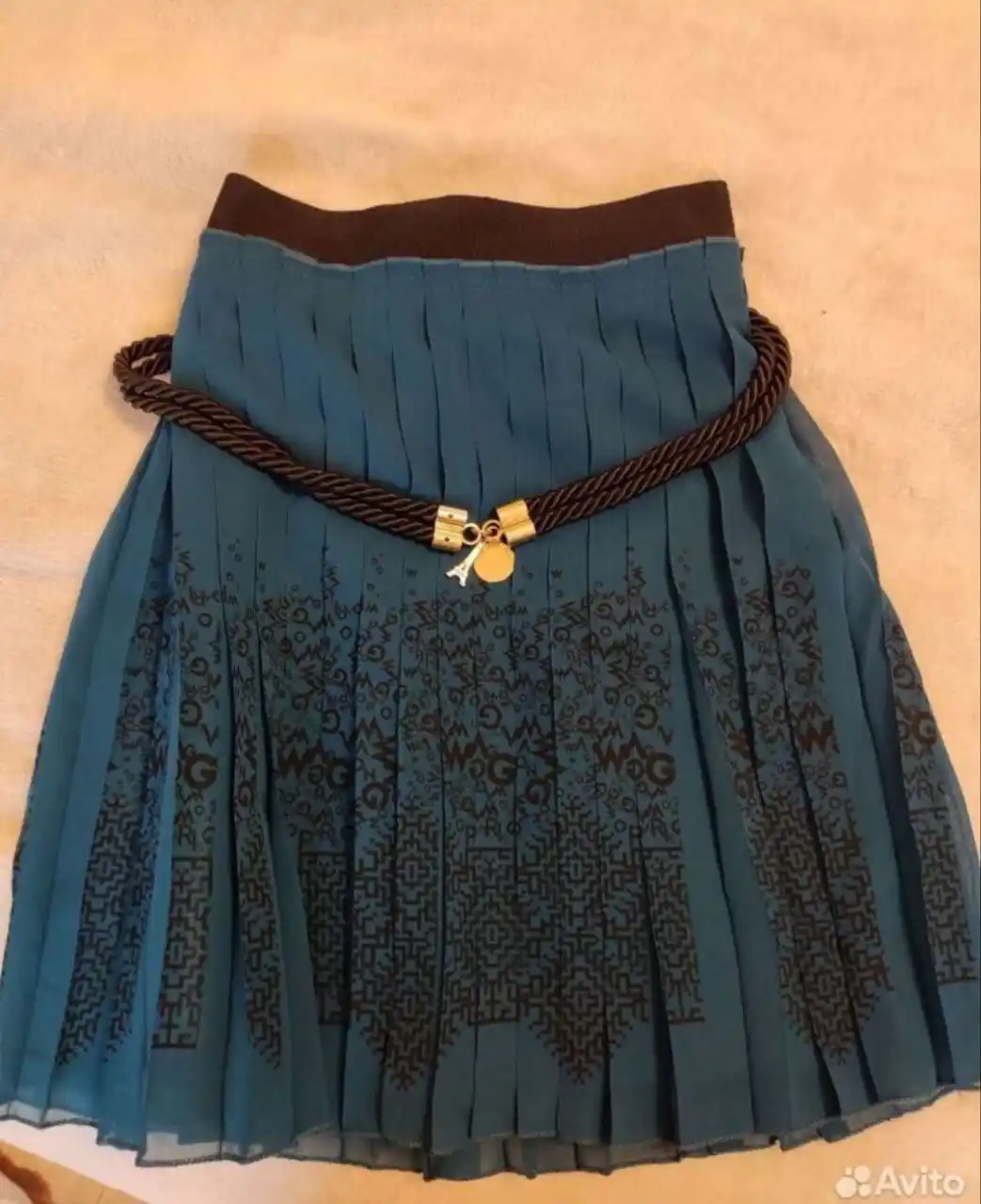 Плиссированная юбка со съемным поясом - Одежда в Бутово