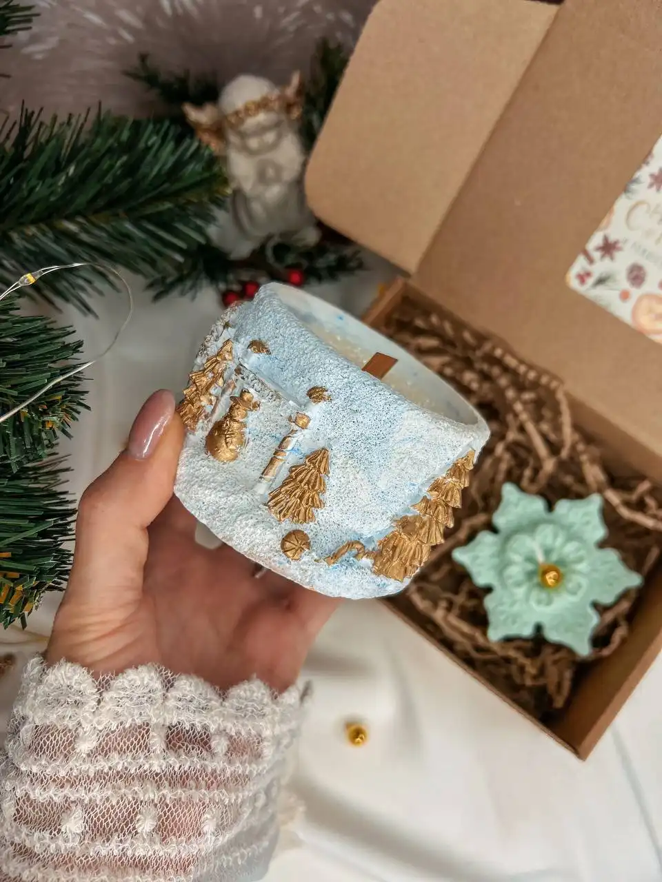 Новогодний набор ароматических свечей