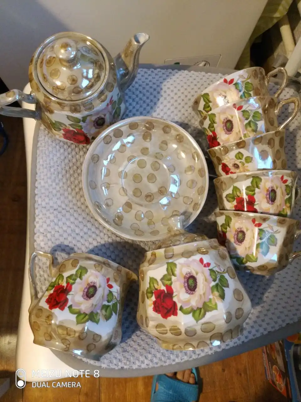 Винтажный советский чайный сервиз на 5 персон