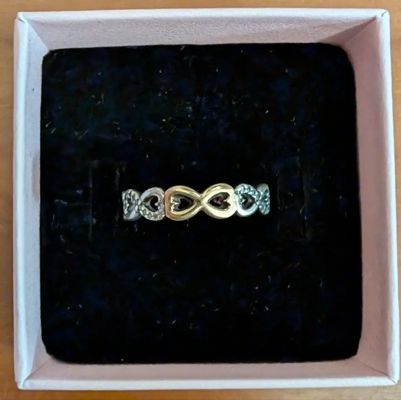 Кольца Pandora серебро 925 с золотыми вставками и бриллиантом