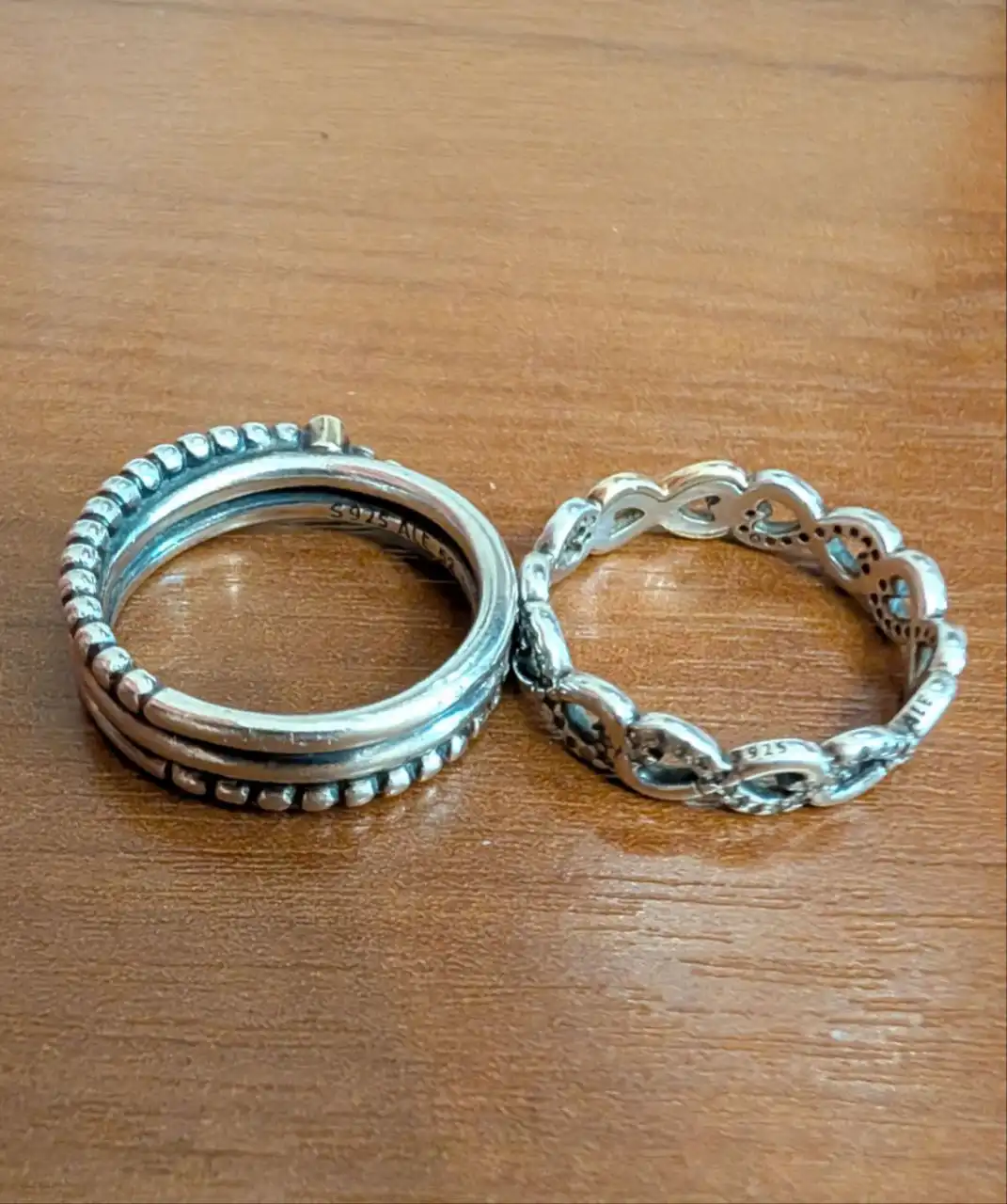 Кольца Pandora серебро 925 с золотыми вставками и бриллиантом