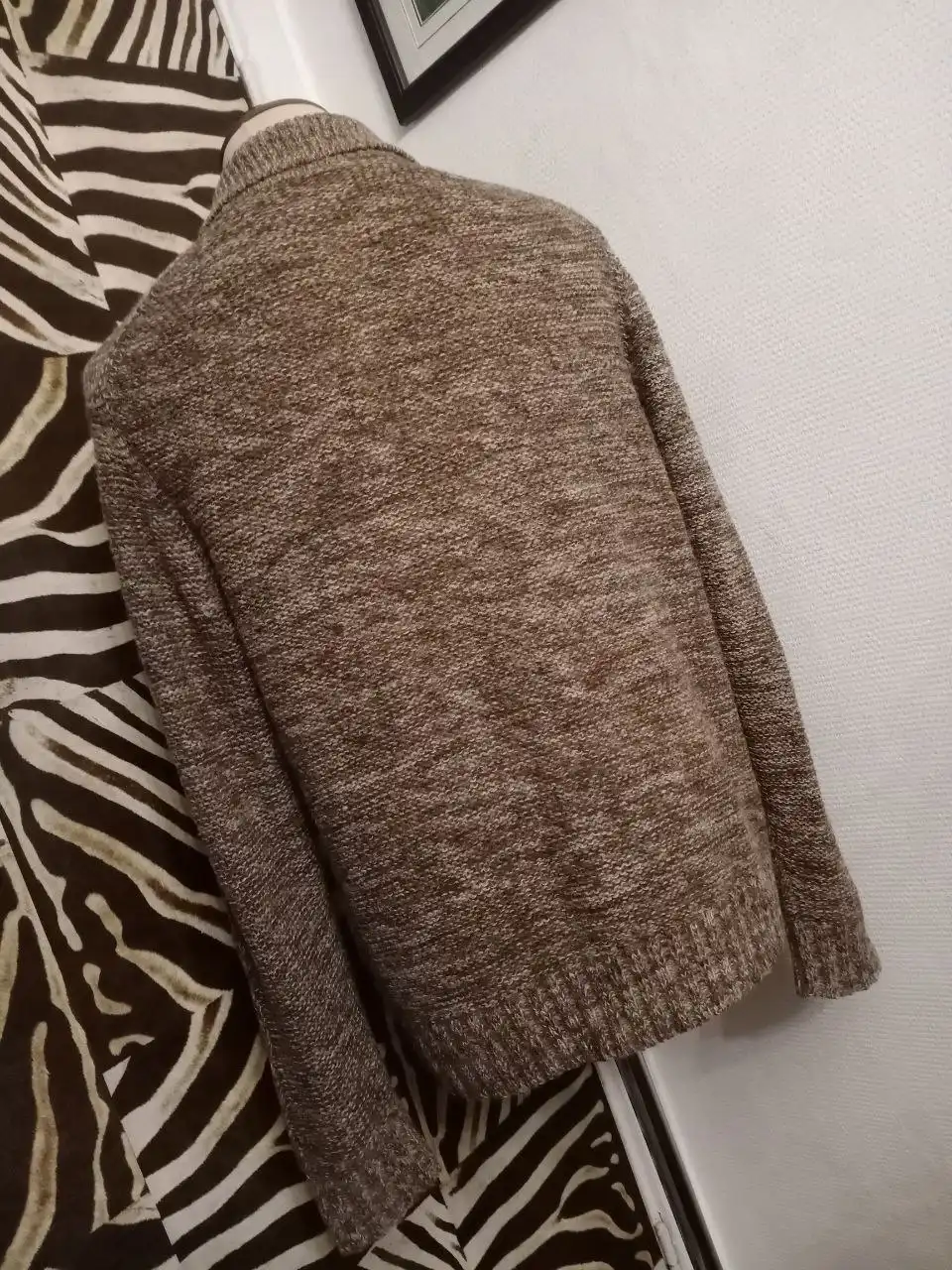 Мужской мохеровый кардиган меланж