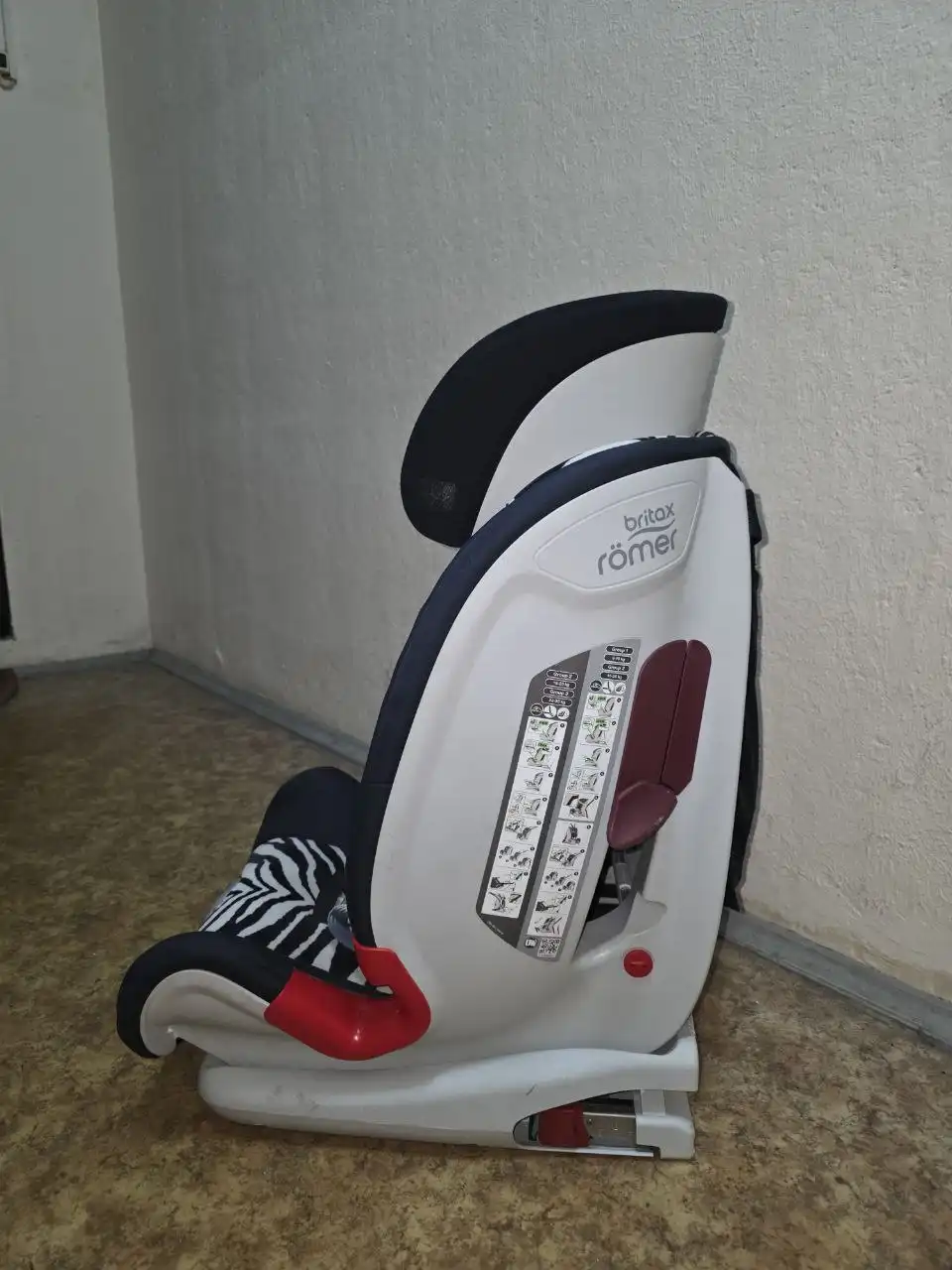 Автокресло детское Romer KidFix XP SICT Zebra черный