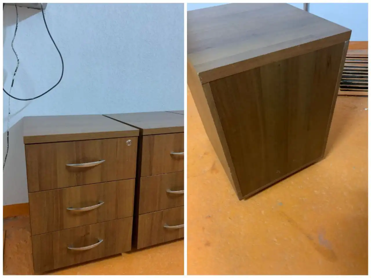 Продажа тумбочки с 3 ящиками на колесиках