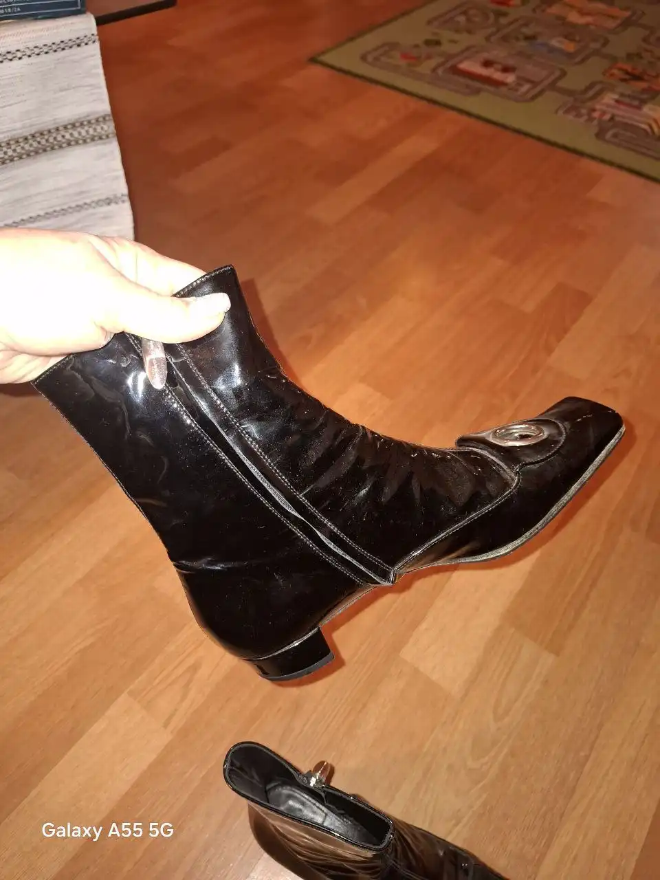 Винтажные лаковые ботильоны Sergio Rossi 37.5