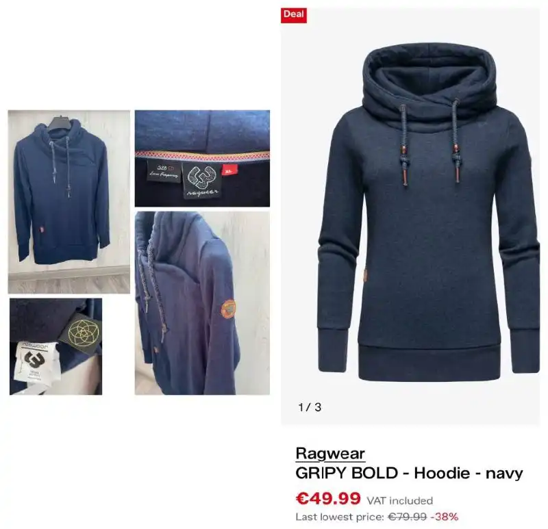 Худи женское утепленное бренд Ragwear Германия