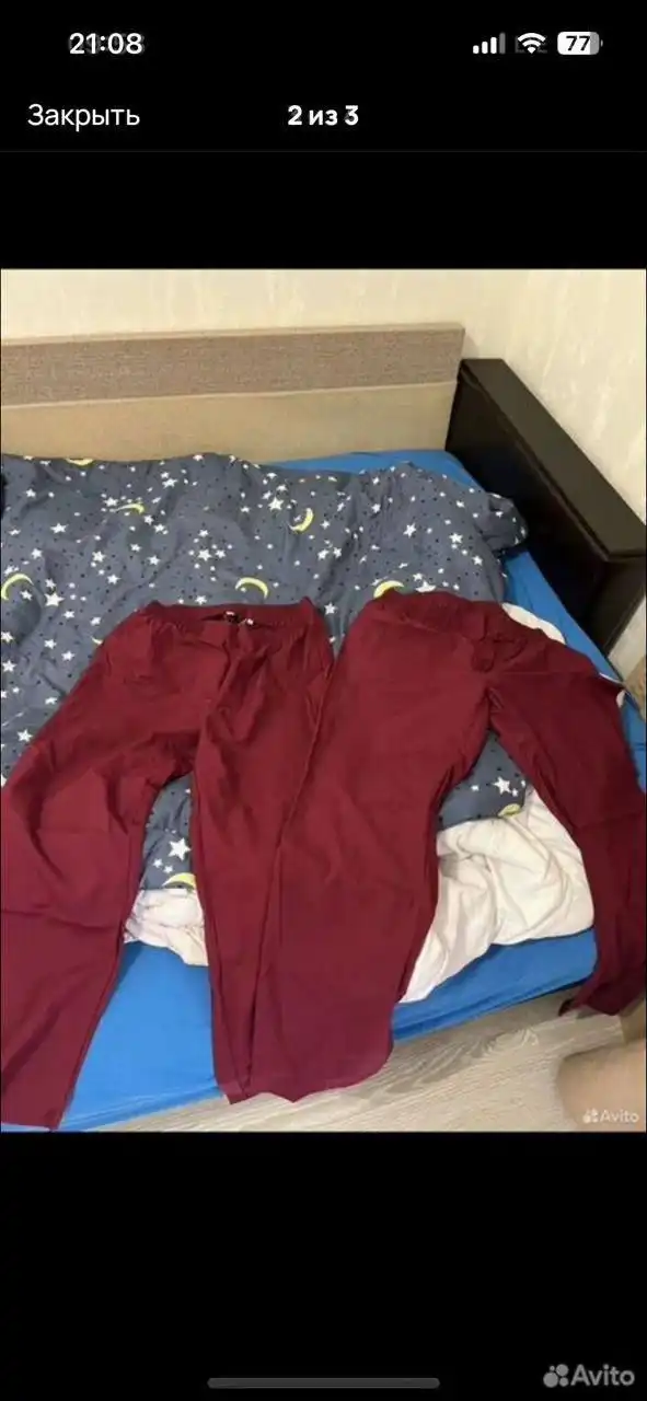 Продажа новых медицинских штанов бордового цвета