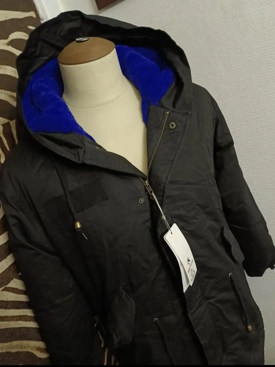 Мужская парка с искусственным мехом