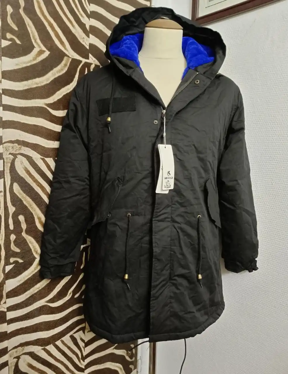 Мужская парка с искусственным мехом