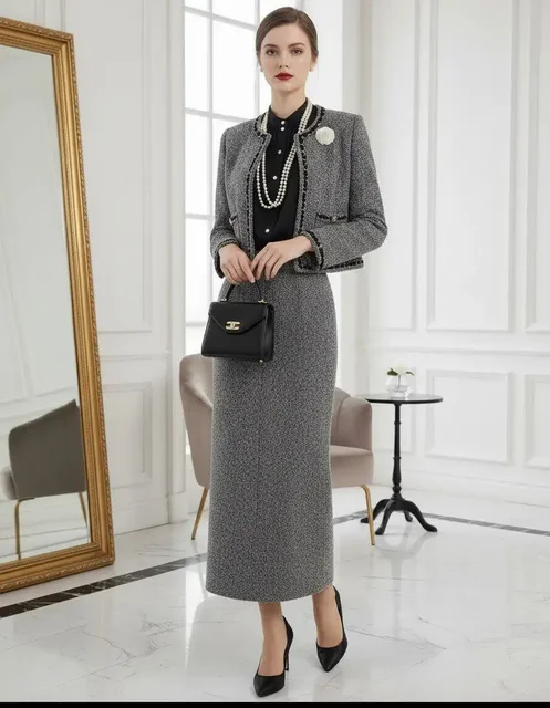 Юбка-карандаш из твида цвета "соль с перцем" - частное объявление в Неизвестно