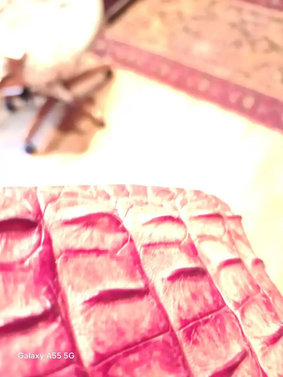 Женский ремень из крокодиловой кожи красного цвета - Аксессуары (Одежда) в Бутово