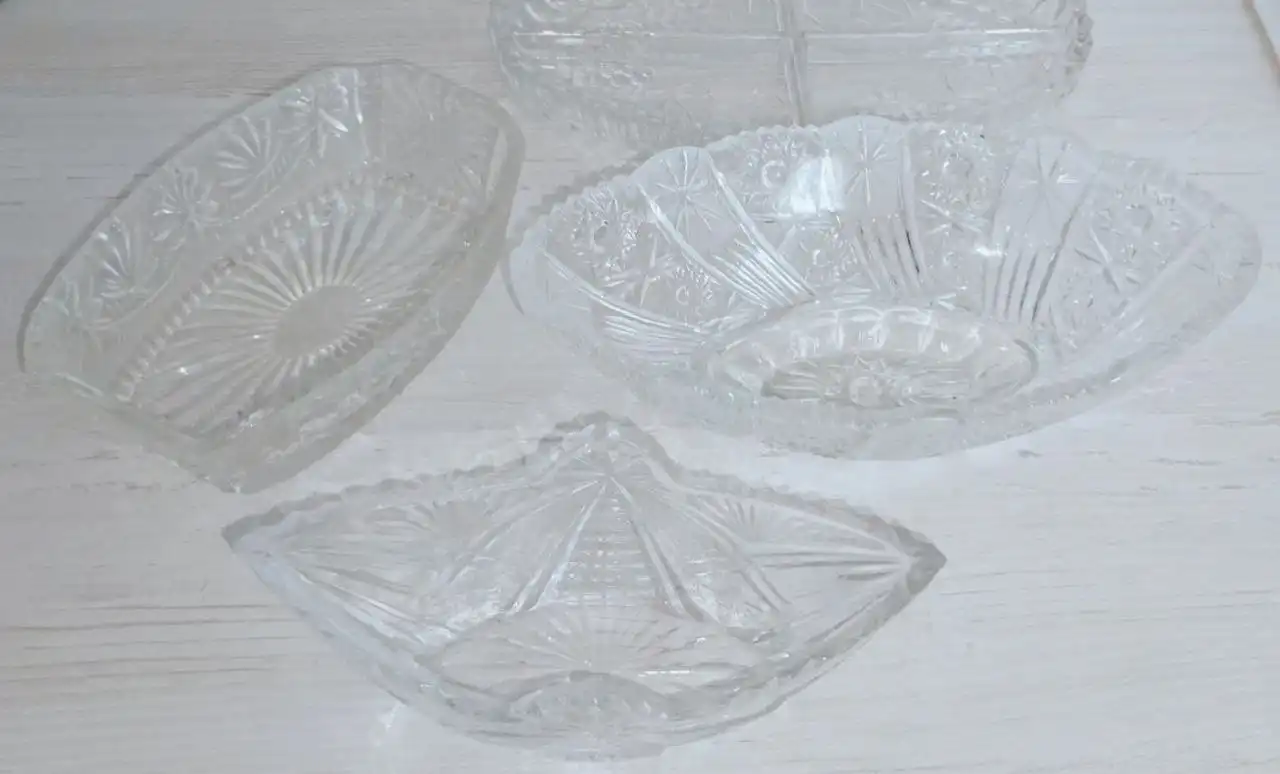 Хрустальные ладьи и салатница - Барахолка в Подольск